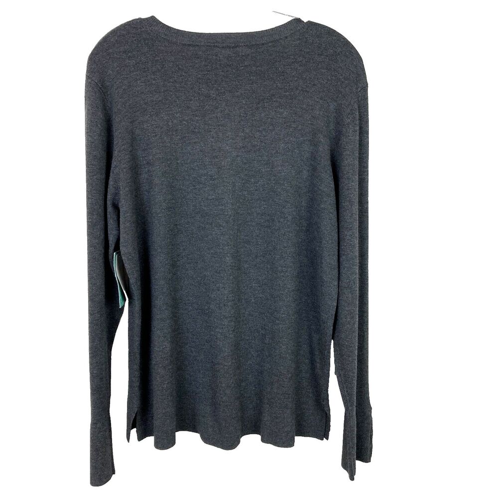 Susina NWT Women's Button Up Cardigan Sweater Size L Gray Long Sleeve - Picture 4 of 6